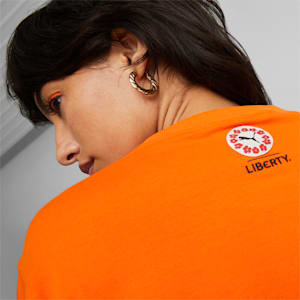 PUMA x LIBERTY Women's Graphic Tee, Cayenne Pepper