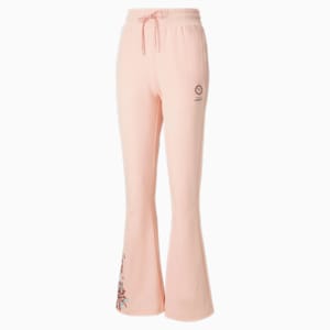 PUMA x LIBERTY Women's Flared Pants, Rose Dust, extralarge