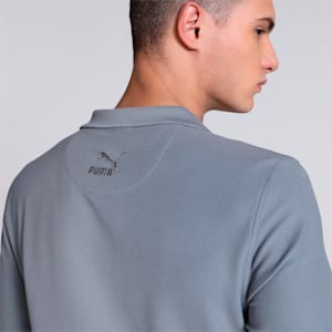 PUMA x one8 Jacquard Men's Slim Fit Polo, Gray Tile, extralarge-IND