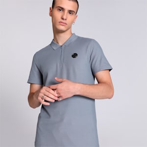PUMA x one8 Jacquard Men's Slim Fit Polo, Gray Tile, extralarge-IND