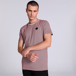 One8 Virat Kohli Jacquard Men's T-Shirt, Wood Violet