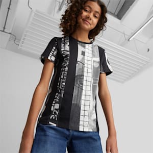 BMW M Motorsport Striped Youth T-Shirt, PUMA Black