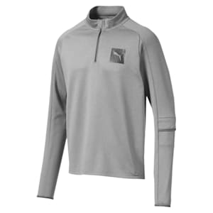 Tec Half Zip Men's Pullover, Medium Gray Heather