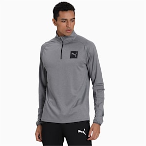 Tec Half Zip Men's Pullover, Medium Gray Heather
