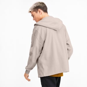 Fusion Fleece Hooded Men's Sweat Jacket, Overcast