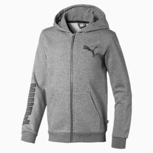 Boys' Sweat Jacket, Medium Gray Heather