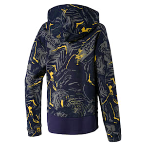 Alpha Hooded Boys' Sweat Jacket, Peacoat