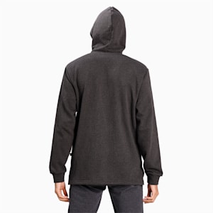 Rebel Bold Full Zip Men's Hoodie, Dark Gray Heather