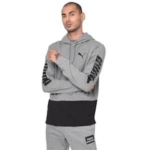 Speed Slant Logo Hoodie, Medium Gray Heather