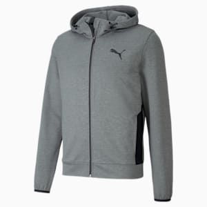 RTG DryCELL Men's Full Zip Hoodie, Medium Gray Heather