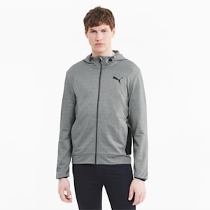 RTG DryCELL Men's Full Zip Hoodie, Medium Gray Heather