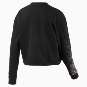 Holiday Pack Graphic Long Sleeve Women's Pullover, Cotton Black