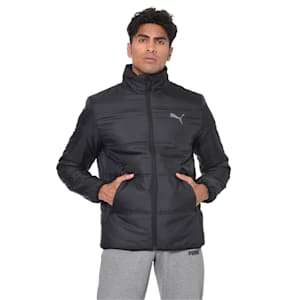 Essentials Padded Full Zip Men's Jacket, Puma Black