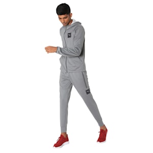 Tec Sports Full Zip Men’s Hoodie, Medium Gray Heather