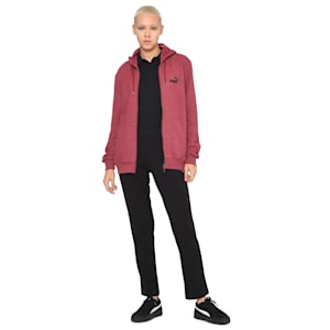 Essentials Fleece Hooded Men's Jacket, Rhubarb Heather