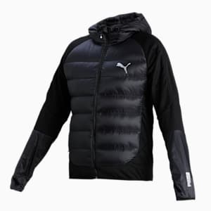 Hybrid Water Repellent Men's Down Jacket, Puma Black