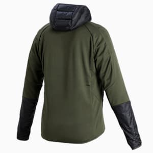 Hybrid Water Repellent Men's Down Jacket, Forest Night