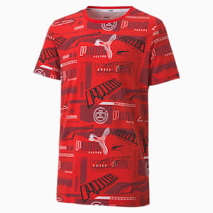 Alpha  Printed Kid's T-Shirt, High Risk Red, extralarge-IND