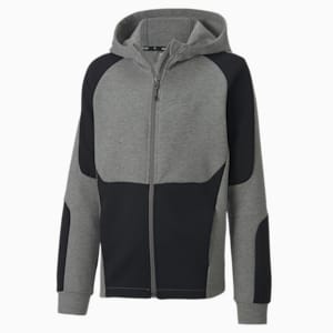Evostripe Full Zip dryCELL Boys' Hoodie, Medium Gray Heather
