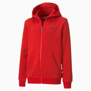Graphic Full Zip Kid's Hoodie, High Risk Red