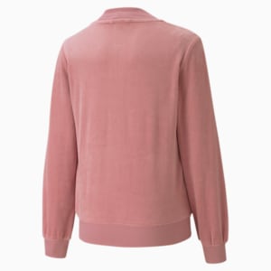 Alpha Velvet Full Zip Girl's Track Jacket, Foxglove