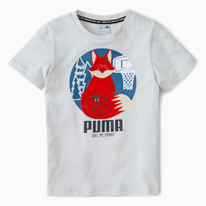 Animals Suede Kids' T-Shirt, Vaporous Gray