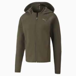Evostripe Full Zip dryCELL Regular Fit Women's Hoodie, Forest Night