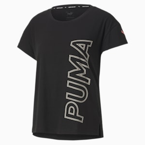Modern Sports Graphic Relaxed Fit Women’s T-Shirt, Puma Black-Salmon Rose