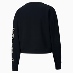 Modern Sports dryCELL Relaxed Fit Women's Sweatshirt, Puma Black-Salmon Rose
