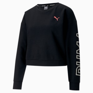 Modern Sports dryCELL Women's Sweatshirt, Puma Black-Salmon Rose, extralarge-IND
