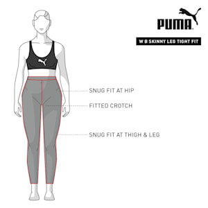 Modern Sports 7/8 Printed Women's Tights, Puma Black-Sharp Green