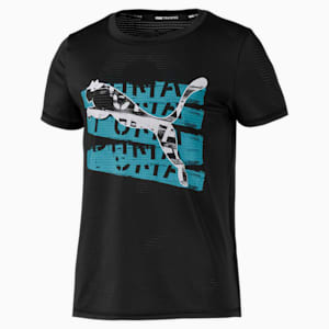 Runtrain Girl's Crew-Neck T-shirt, Puma Black