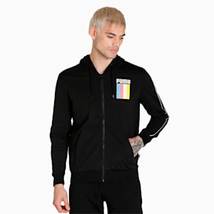 Celebration Men's Full Zip Hoodie, Cotton Black, extralarge-IND
