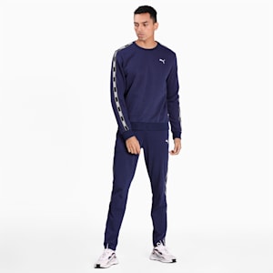 Tape Crew Neck Men's Sweatshirt, Peacoat