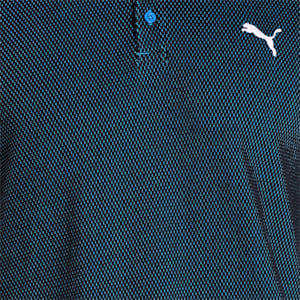 Jacquard Men's Polo, Dresden Blue-Puma Black