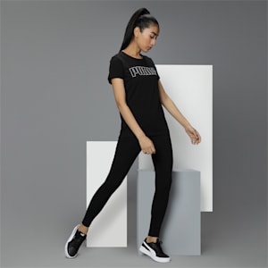 Rebel Graphic Regular Fit Women's  T-shirt, Puma Black