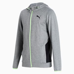 RTG Full-Zip Men's Slim Hoodie, Medium Gray Heather