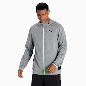 RTG Full-Zip Men's Slim Hoodie, Medium Gray Heather