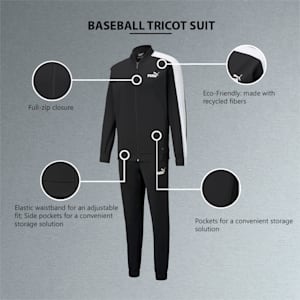 Baseball Tricot Men's Track Suit, Peacoat