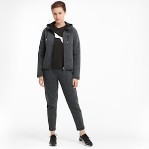 Evostripe Full-Zip Women's Hoodie, Puma Black-Heather