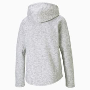 Evostripe Full-Zip Women's Hoodie, Puma White-Heather
