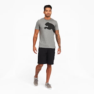 T-shirt à logo surdimensionné, homme , Gris bruyère moyen