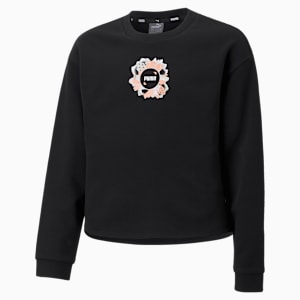 Alpha Crew Kids' Sweatshirt, Puma Black, extralarge-IND