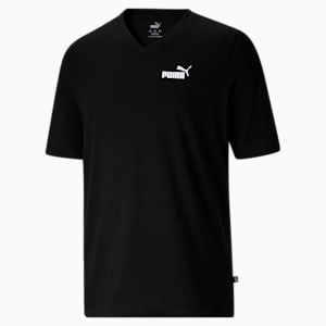Essentials+ Men's V-Neck Tee BT, Cotton Black