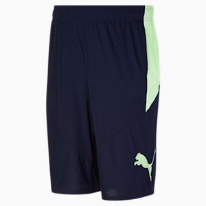 PUMA Cat Men's Training Shorts BT, Peacoat-Fizzy Lime, extralarge