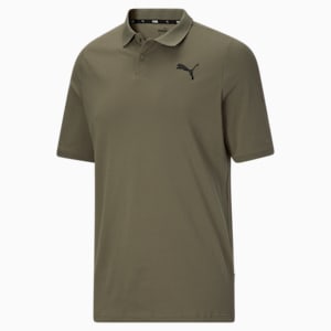 Essentials Men's Pique Polo BT, Dark Green Moss-Black, extralarge