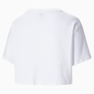 T-shirt court à logo Essentials+, femme, Blanc Puma