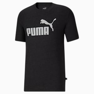 Camiseta Essentials Heather para hombre, Puma Black-Harbor Mist