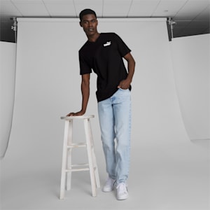 Camiseta con cuello en V Essentials+ para hombre, Cotton Black