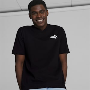 T-shirt à encolure en V Essentials+, homme, coton noir